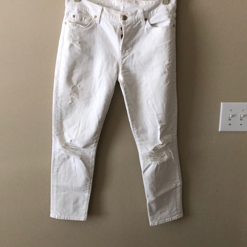 White distressed denim!